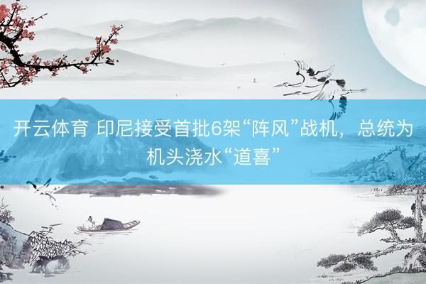 开云体育 印尼接受首批6架“阵风”战机，总统为机头浇水“道喜”
