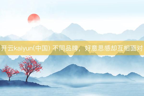 开云kaiyun(中国) 不同品牌，好意思感却互相面对